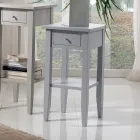 Mesa de centro cuadrada con estante cuadrado en diferentes alturas Made in Italy - Apus Viadurini