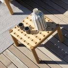 Mesa de centro cuadrada para exteriores en madera de teca Made in Italy - Liberato Viadurini