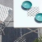 Mesa de exterior plegable cuadrada en acero galvanizado Made in Italy - Selvaggia Viadurini