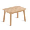 Mesa de centro de jardín rectangular en madera de teca Made in Italy - Liberato
