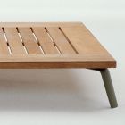 Mesa de centro de jardín rectangular en madera de teca Made in Italy - Taranee Viadurini