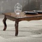 Mesa de centro rectangular para salón en madera de nogal patinada Made in Italy - Afrodite Viadurini