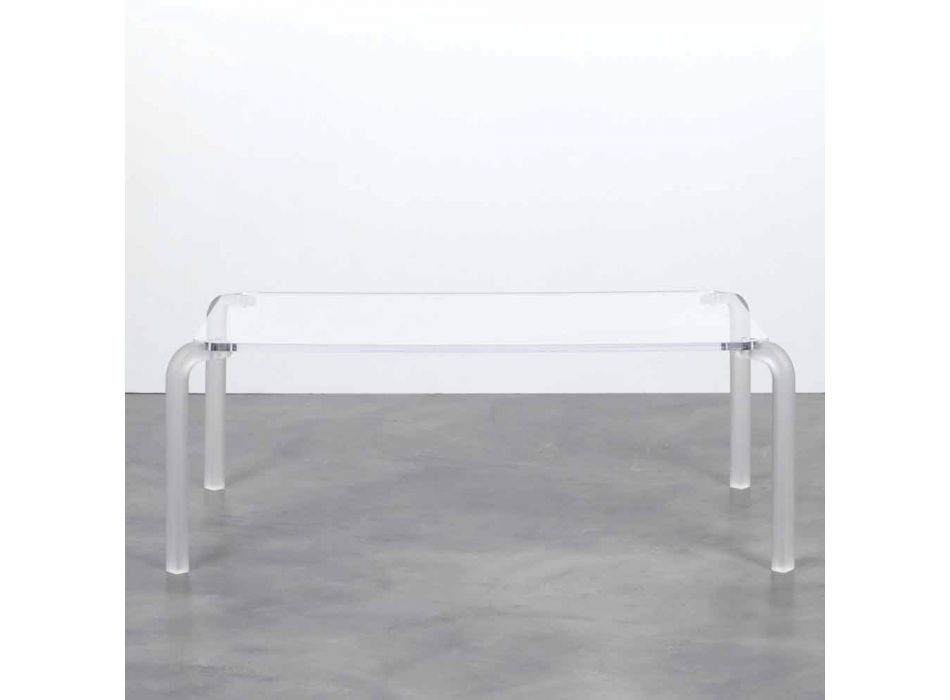 mesa rectangular en metacrilato transparente, L83 P50 H33cm, Bill Viadurini