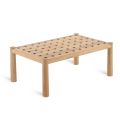 Mesa de centro rectangular para exteriores en madera de teca Made in Italy - Liberato