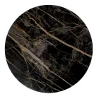 Mesa de centro redonda con base de acero y tapa de gres Made in Italy - Alisea Viadurini