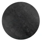 Mesa de centro redonda con base de acero y tapa de gres Made in Italy - Alisea Viadurini