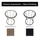 Mesa de centro redonda con base de acero y tapa de vidrio Made in Italy - Alisea Viadurini