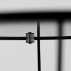 Mesa de centro redonda con base de acero y tapa de vidrio Made in Italy - Alisea Viadurini