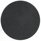 Mesa de centro redonda con base de acero y tapa de vidrio Made in Italy - Alisea Viadurini