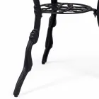 Mesa de centro redonda para exterior en aluminio acabado antracita mate - Sayra Viadurini