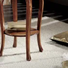 Mesa de centro redonda con patas de haya Made in Italy - Ecade Viadurini