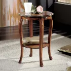 Mesa de centro redonda con patas de haya Made in Italy - Ecade Viadurini