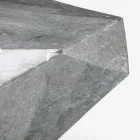 Mesa de Centro con Forma de Interior en Piedra Fósil Diferentes Acabados - Auriculares Viadurini