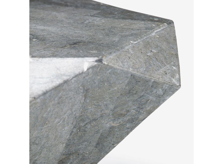 Mesa de Centro con Forma de Interior en Piedra Fósil Diferentes Acabados - Auriculares Viadurini