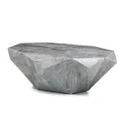 Mesa de Centro con Forma de Interior en Piedra Fósil Diferentes Acabados - Auriculares Viadurini