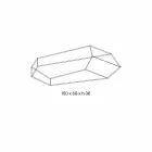 Mesa de centro en forma de vidrio extraligero o ahumado hecho en Italia - Neok Viadurini