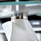 Mesa de centro con tapa de cristal con serigrafía Made in Italy - Campari Viadurini