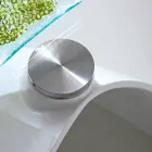 Mesa de centro con tapa de cristal con serigrafía Made in Italy - Campari Viadurini