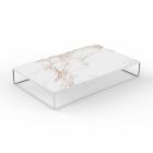 Mesa de centro con tablero de aluminio y efecto mármol, 3 colores - Suave by Vondom Viadurini