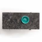 Mesa de centro de metal con tapa de mármol, preciosa Made in Italy - Ginseng Viadurini