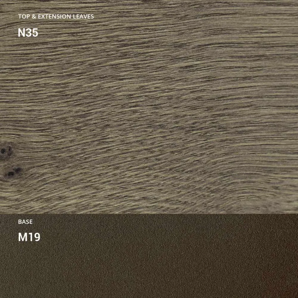 Mesa de centro transformable en metal y madera Made in Italy - Veneris Viadurini