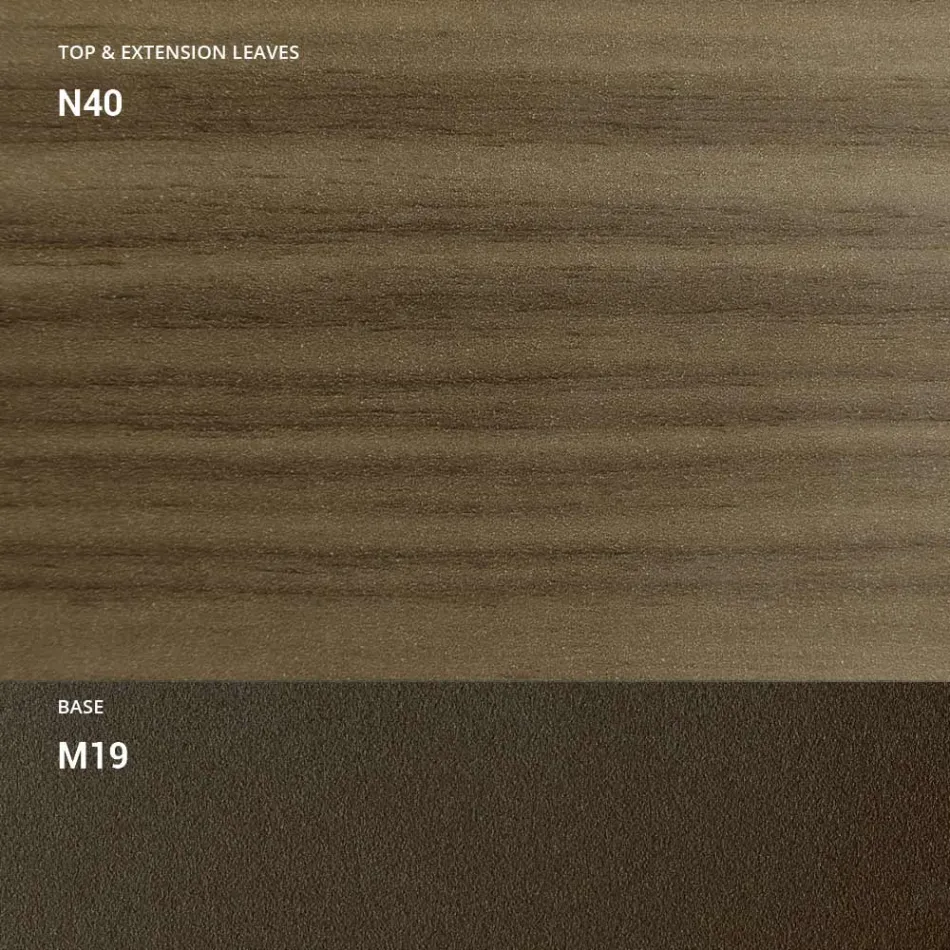 Mesa de centro transformable en metal y madera Made in Italy - Veneris Viadurini