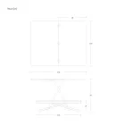 Mesa de centro transformable en metal y madera Made in Italy - Veneris Viadurini