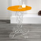 Janis mesa redonda naranja 50 cm diseño moderno, hecho en Italia Viadurini