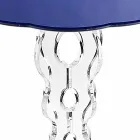Mesa redonda azul diámetro 36 cm diseño moderno Janis, hecho en Italia Viadurini