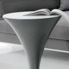 Mesa de centro redonda con forma de barco en metal y vidrio grabado - Boarding Viadurini