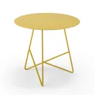 Mesa de centro de jardín redonda de metal en varios colores y 3 tamaños - Magali Viadurini