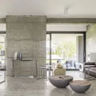 Mesa de centro redonda en madera reciclada y acero blanco o gris - Genoveffa Viadurini