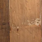 Mesa de centro redonda en madera reciclada y acero blanco o gris - Genoveffa Viadurini