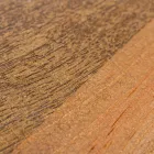 Mesa de centro redonda en madera reciclada y acero blanco o gris - Genoveffa Viadurini