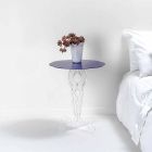 Janis mesa de centro redonda de lavanda de diseño moderno de 50 cm, hecha en Italia Viadurini