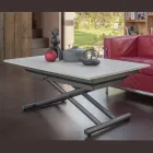 Mesa de centro transformable con altura regulable hasta 82 cm Made in Italy - Rueda Viadurini