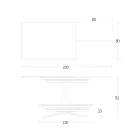 Mesa de centro transformable con altura regulable hasta 82 cm Made in Italy - Rueda Viadurini