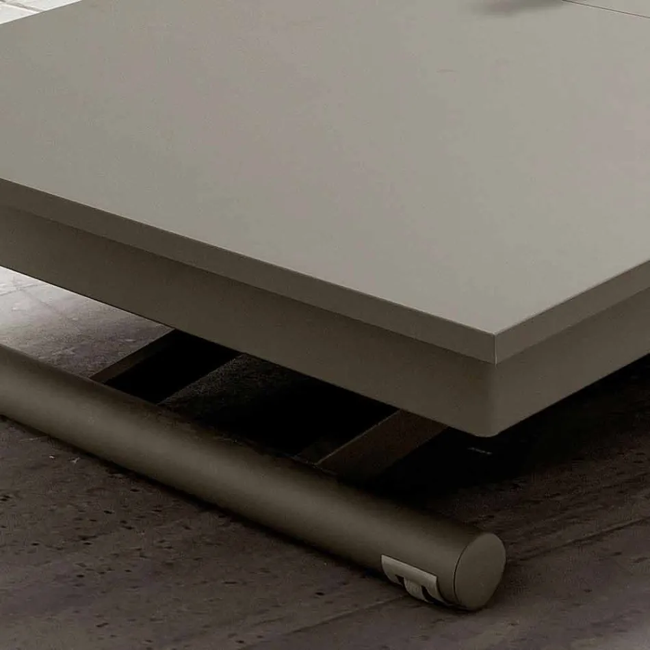 Mesa de centro transformable para salón en Fenix y metal Made in Italy - Chiano Viadurini