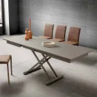 Mesa de centro transformable para salón en Fenix y metal Made in Italy - Chiano Viadurini