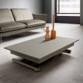 Mesa de centro transformable para salón en Fenix y metal Made in Italy - Chiano
