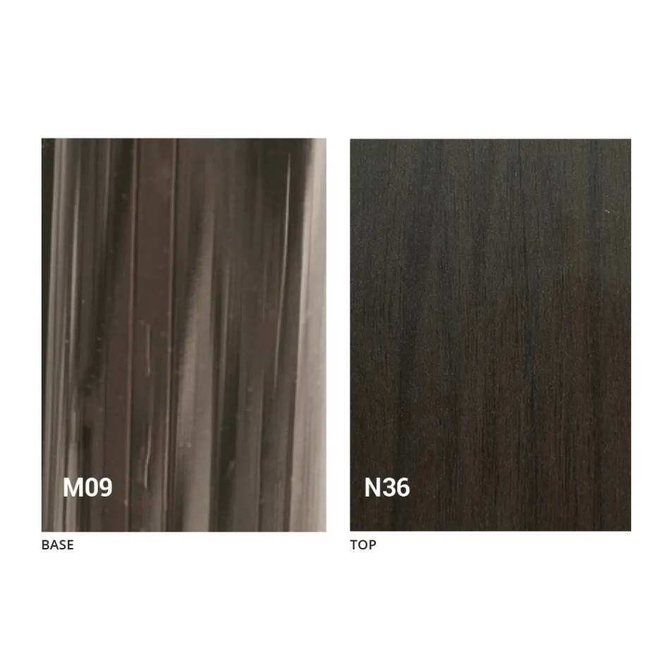 Mesa de centro transformadora en madera y metal negro Made in Italy - Niverio Viadurini