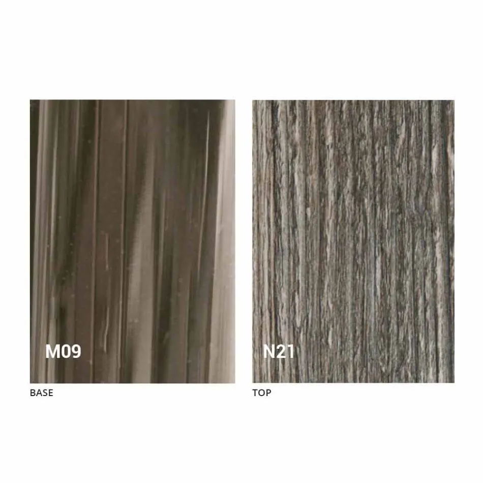 Mesa de centro de diseño transformable en madera y metal negro Made in Italy - Niverio Viadurini