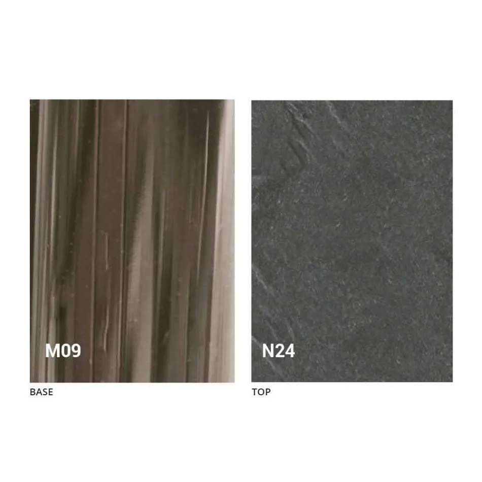 Mesa de centro de diseño transformable en madera y metal negro Made in Italy - Niverio Viadurini