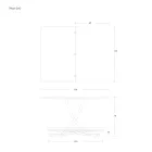 Mesa de centro transformable en diseño de metal y cerámica Made in Italy - Saturn Viadurini