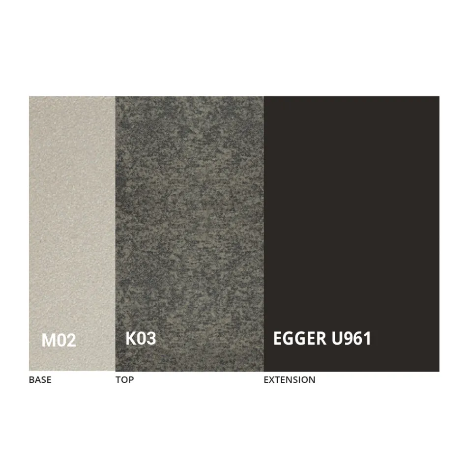 Mesa de centro transformable en diseño de metal y cerámica Made in Italy - Saturn Viadurini