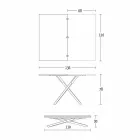 Mesa de centro convertible en mesa de comedor Tapa de madera y base de metal - Melocotón Viadurini