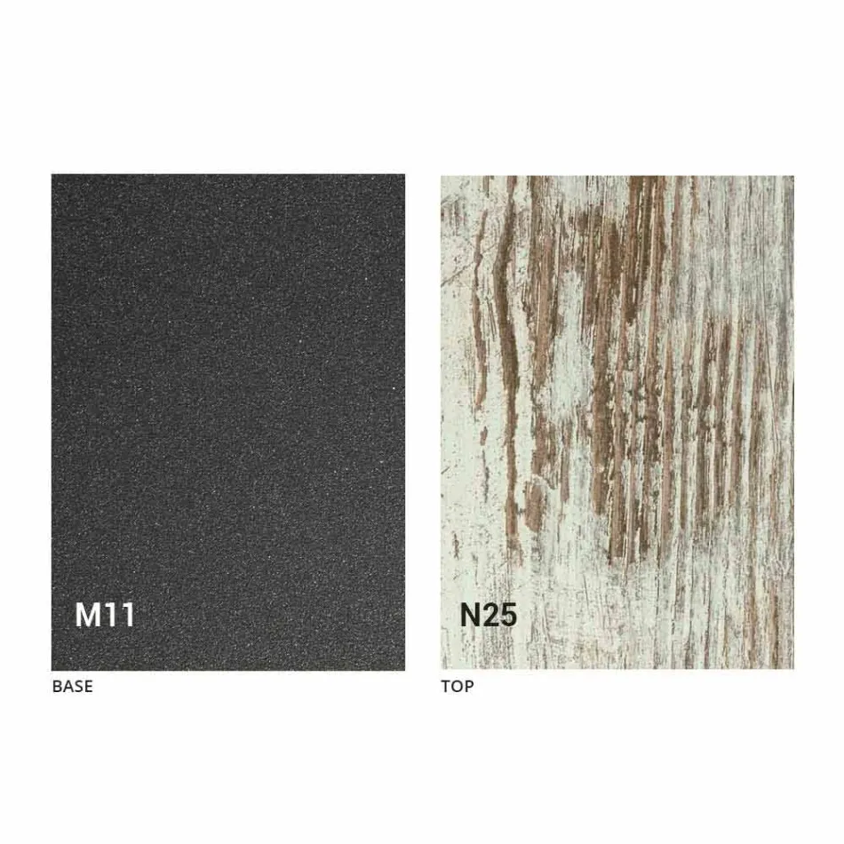 Mesa de centro convertible en mesa de comedor Tapa de madera y base de metal - Melocotón Viadurini