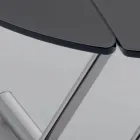 Mesa de centro transformable en mesa de comedor redonda de metal y vidrio - Giordana Viadurini