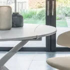 Mesa de centro transformable en metal y mesa de salón de vidrio - Giordano Viadurini