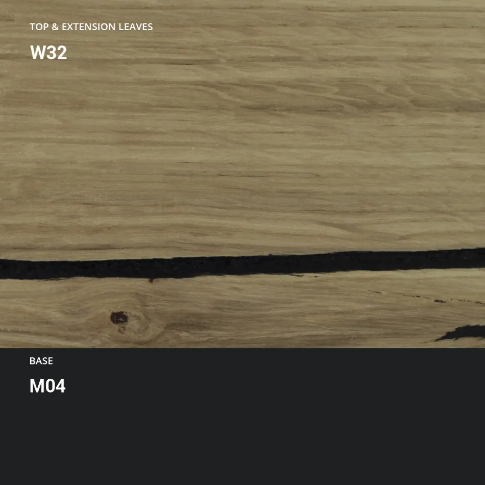 Mesa de centro transformable en metal y madera Made in Italy - Polaris Viadurini